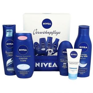 NIVEA kazeta - šampón + krém na ruky + pletový krém + sprchový gél + telové mlie